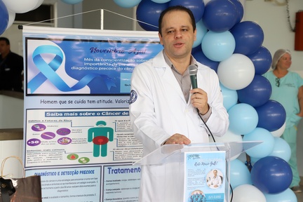 Fábio Tadeu Ferreira, coordenador de Urologia do Mário Gatti, abriu o evento lançando uma ideia poderosa: que os homens façam os exames preventivos no mês de aniversário para ganhar de presente o cuidado com a saúde