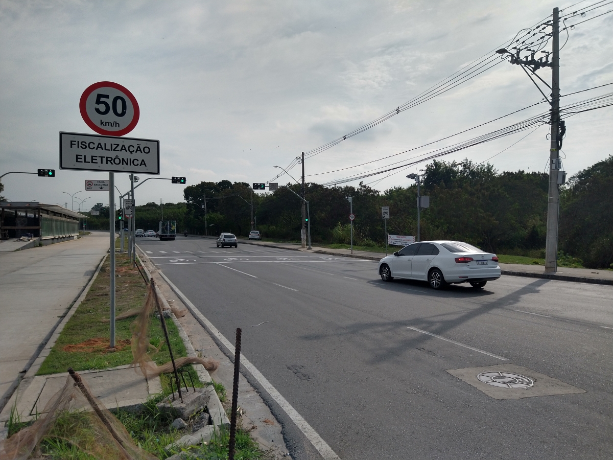 O novo radar fica próximo à estação Morumbi do BRT Ouro Verde