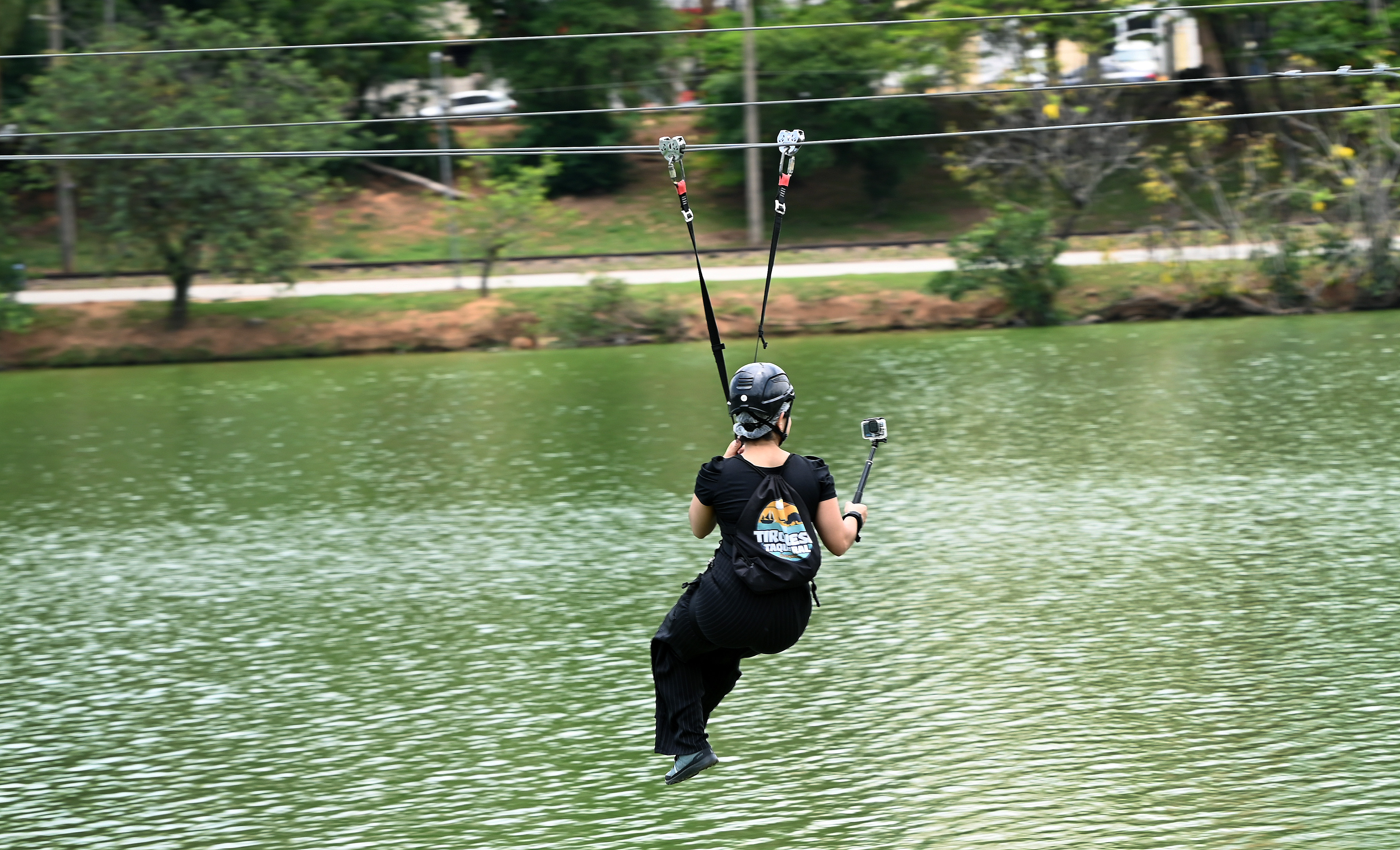 Atração é uma das opções para quem visita a Lagoa do Taquaral, em Campinas