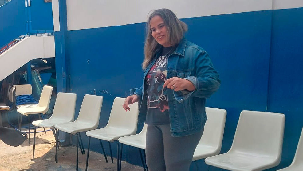 Divulgação Iara Talita da Silva Ferreira Godinho, funcionária do Centro Pop, participou do samba