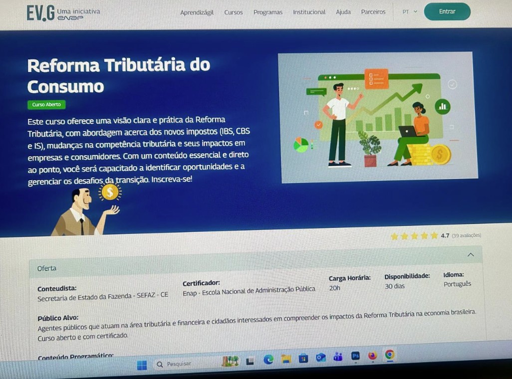 Enap emitirá certificado para quem concluir a carga horária de 20 horas