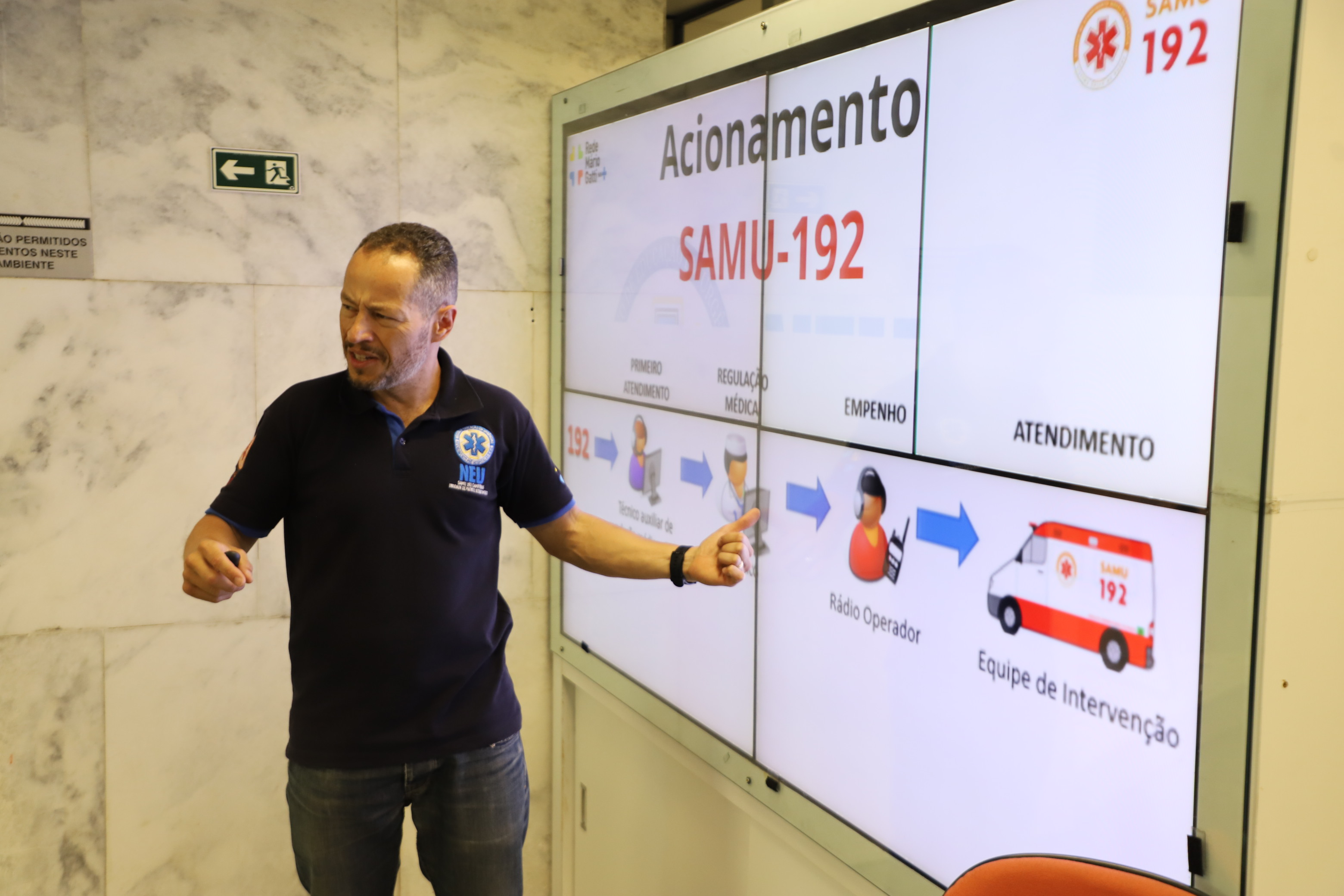 O acionamento correto do serviço de emergência, inclusive da viatura do Samu, foi destacado na palestra