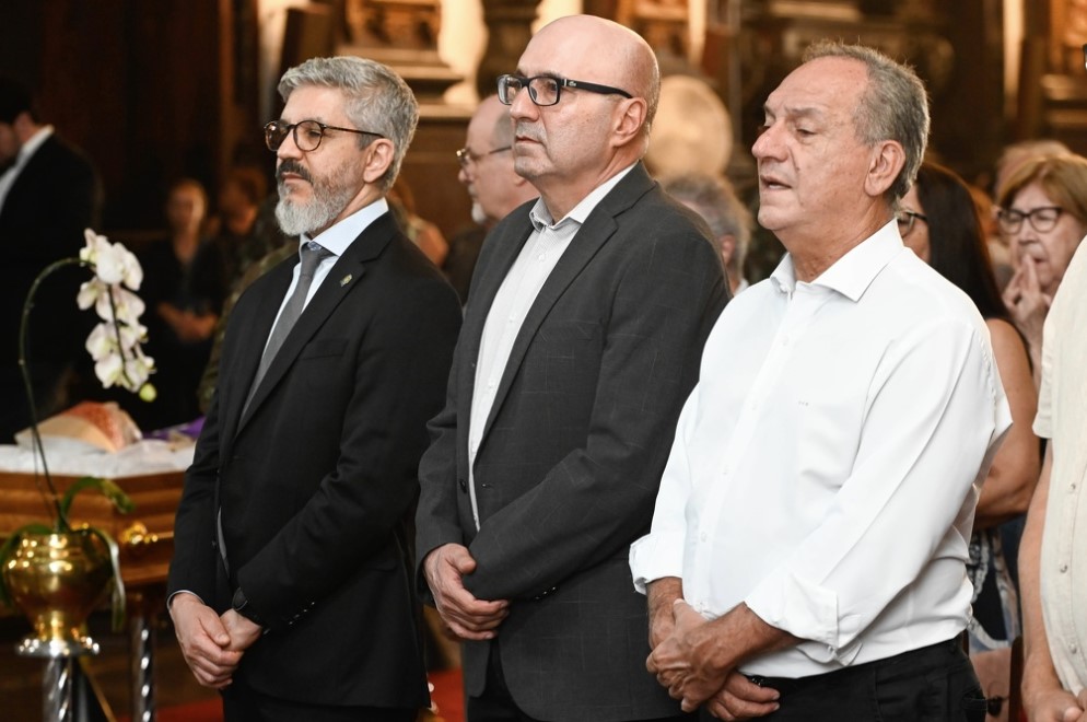 Rogério Capela Secretário de Justiça, Peter Panutto; prefeito Dário; e o presidente da Câmara, Luiz Rossini