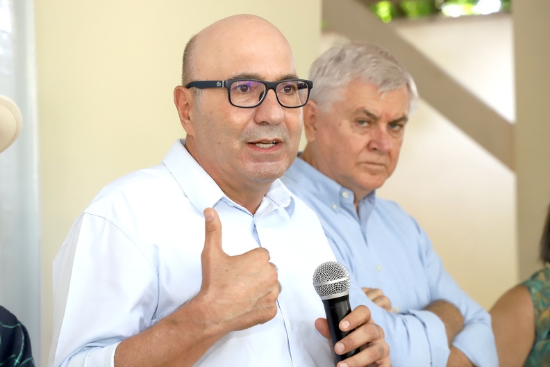 O prefeito, Dário Saadi, durante inauguração da sede do Saec