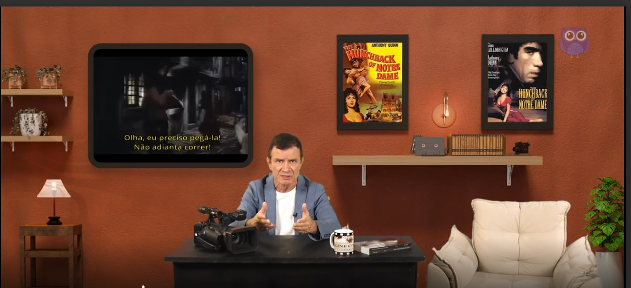 O professor da rede municipal de ensino, Helvécio Júnior, introduz informações sobre elenco, produção e impacto cinematográfico antes da sessão e, após o filme, fala sobre a contextualização histórica