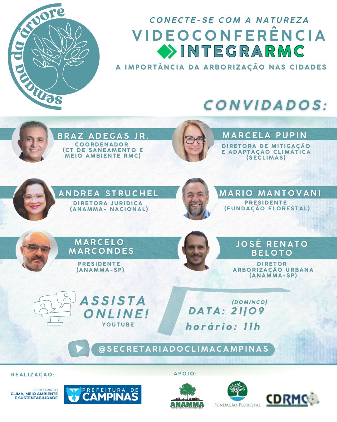 Divulgação Especialistas vão discutir os desafios da arborização urbana e apresentar estratégias para tornar as cidades mais verdes, resilientes e sustentáveis