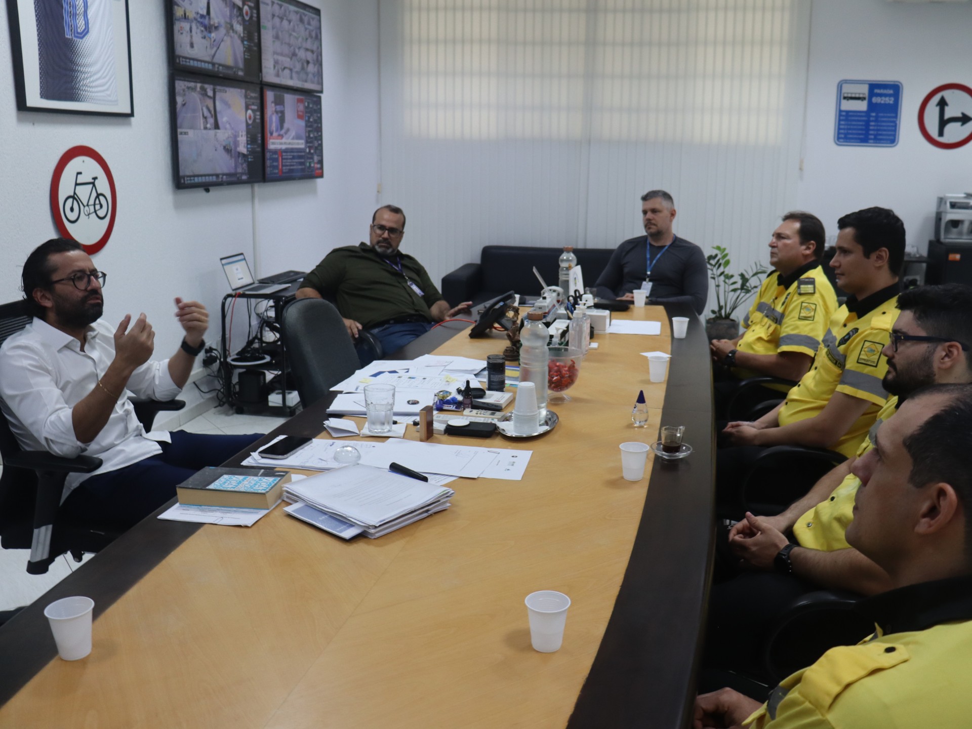 Grupo conversou com o presidente da Emdec, Vinicius Riverete