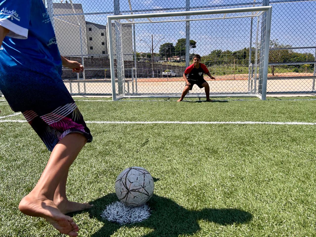 Crianças se divertiram durante a inauguração