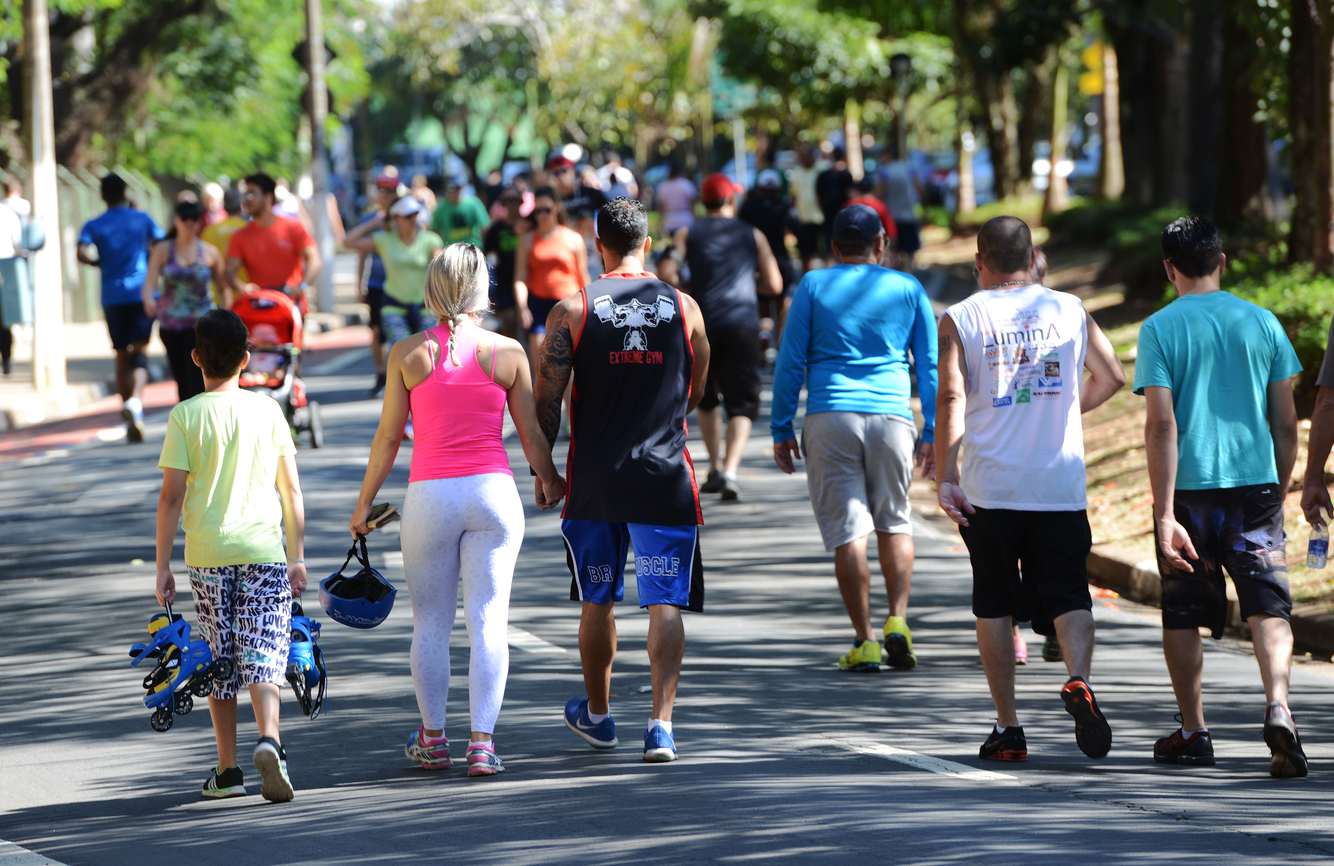 Carlos Bassan Espaço fica aberto para o público caminhar, correr e andar de bicicleta, skate e patins