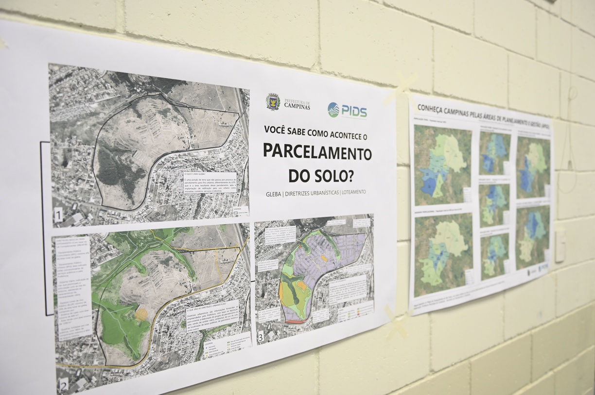 Com o parcelamento do solo, parte da gleba é destinada a equipamentos públicos, áreas verdes, sistema de lazer e viário 