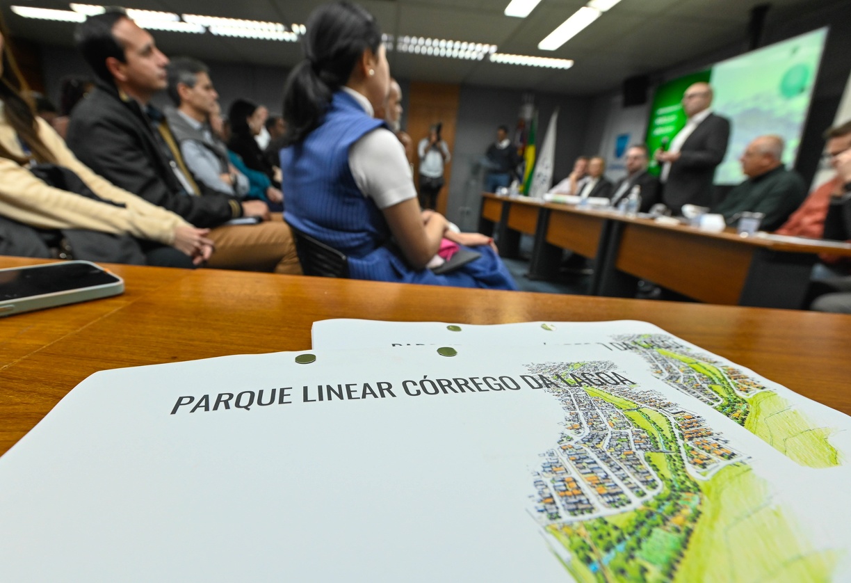 Rogério Capela Ação para recompor a área degradada do entorno do córrego e planejar a implantação do parque linear