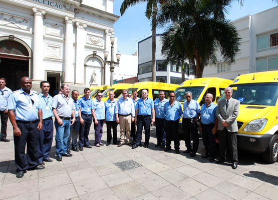 Jonas com os motoristas