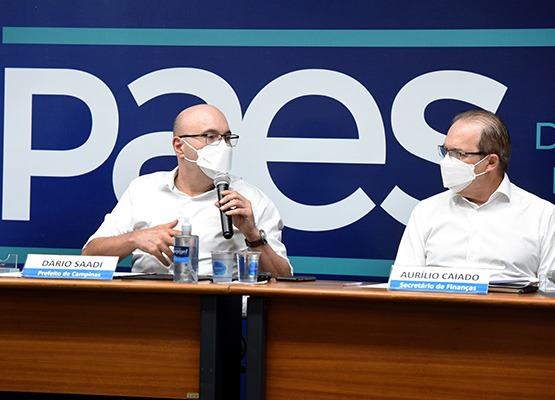 Prefeito Dário Saadi e secretário de Finanças Caiado: encontro com empresários de todo o Brasil