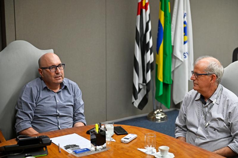 Prefeito Dário Saadi e José Roque Silva, diretor-geral do CNPEM