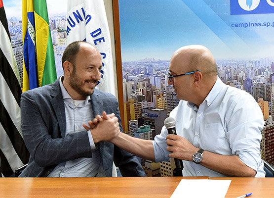 Gustavo Ramos, prefeito de Rio Claro, e Dário Saadi