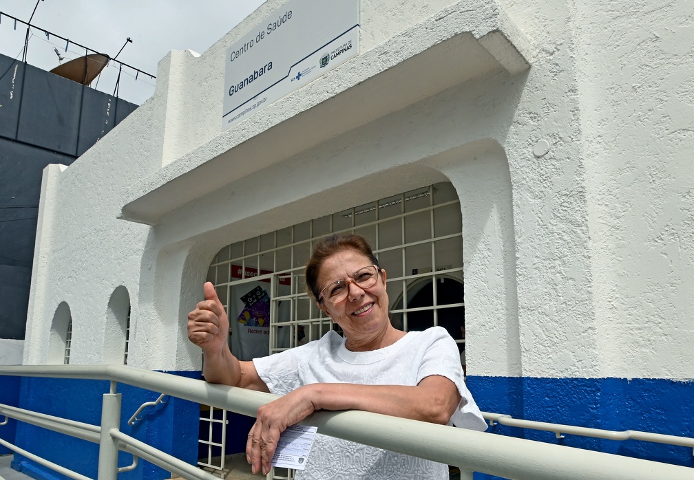 Aposentada Dulcineia Prince é paciente do CS Guanabara, em Campinas