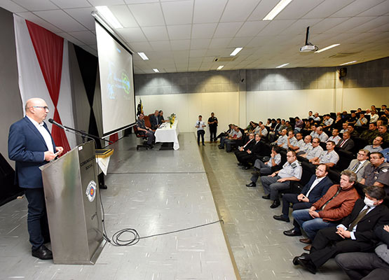 Prefeito fala em evento da Polícia Militar Ambiental