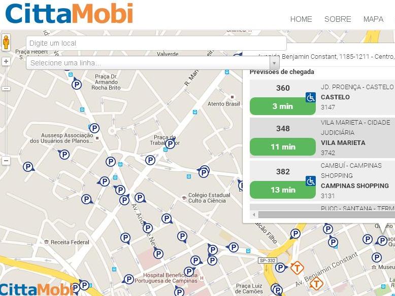 É possível fazer tour pelo Google para ver localização do ônibus