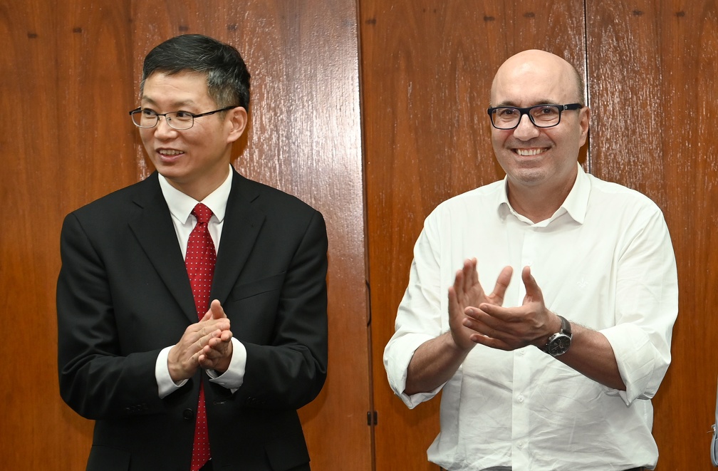 Cônsul-geral da China em São Paulo, Yu Peng, e o prefeito Dário Saadi