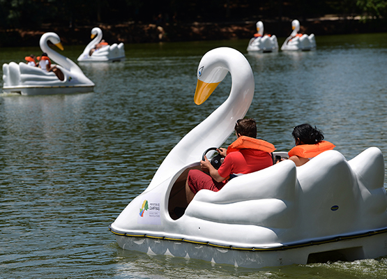 O pedalinho está entre as atrações da Lagoa que aceitam o pagamento de ingresso via cartão de crédito ou débito