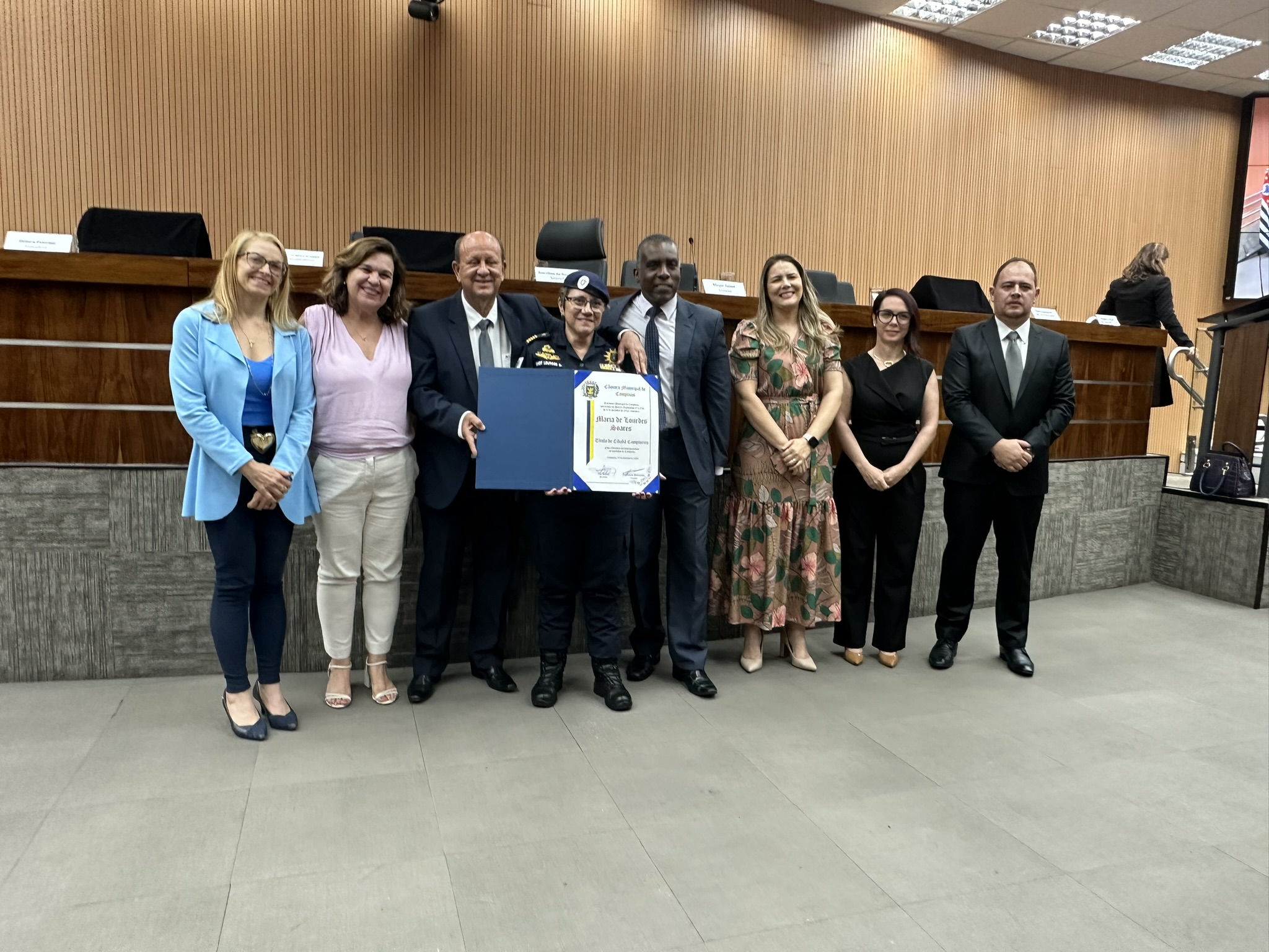 Secretariado acompanhou a homenagem