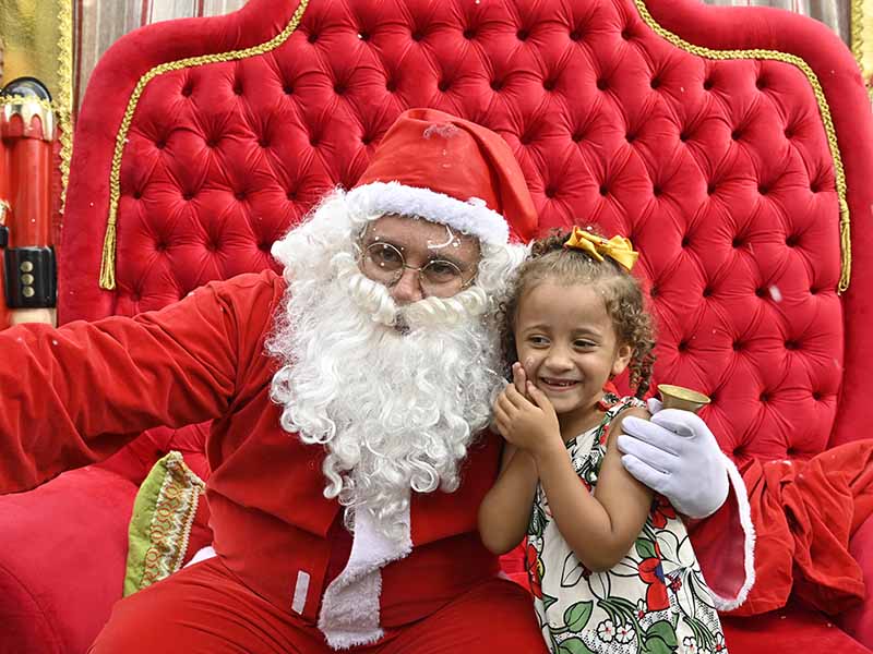 Encontro feliz com o "bom velhinho"