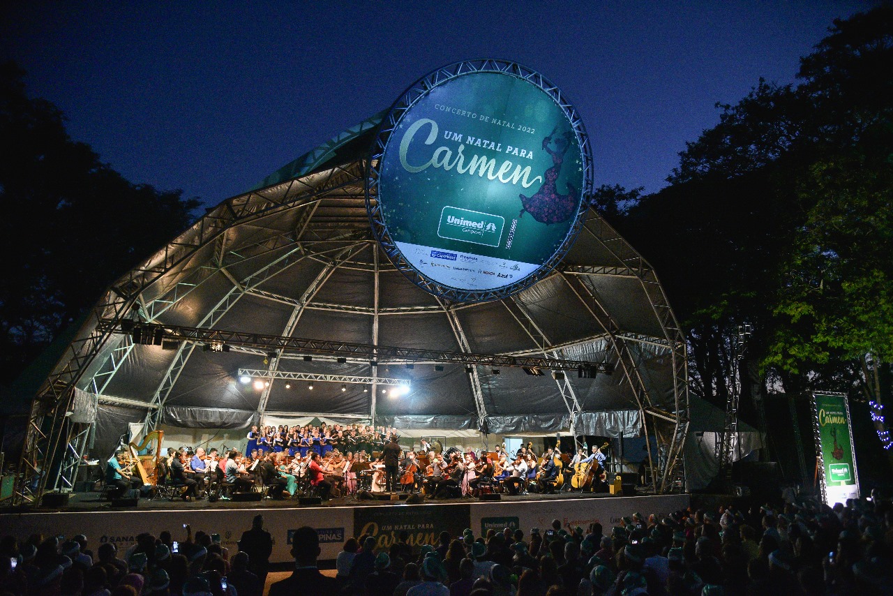 Como nos anos anteriores, concha da Lagoa do Taquaral será palco para o grande Concerto de Natal