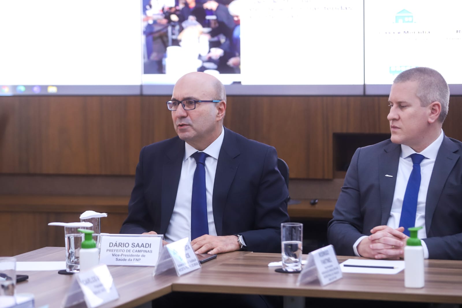 Prefeito Dário Saadi durante cerimônia, em São Paulo