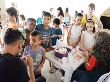 Criançada aprovou a festa