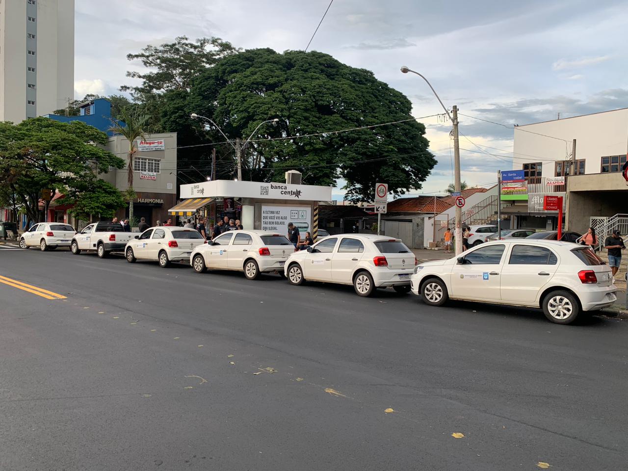 Frota da fiscalização pronta pra dar início aos trabalhos no fim da tarde desta sexta-feira