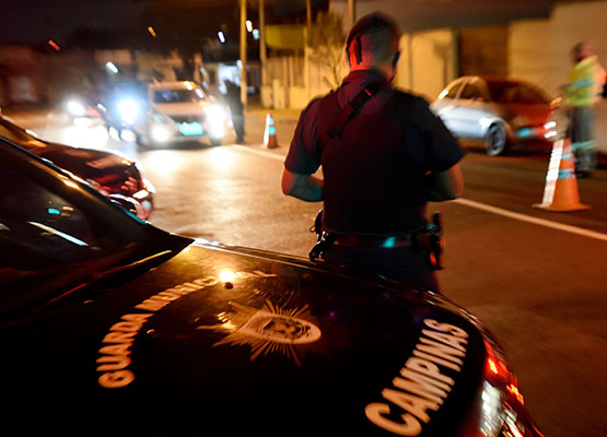 Guardas Municipais durante Operação Aglomeração Zero