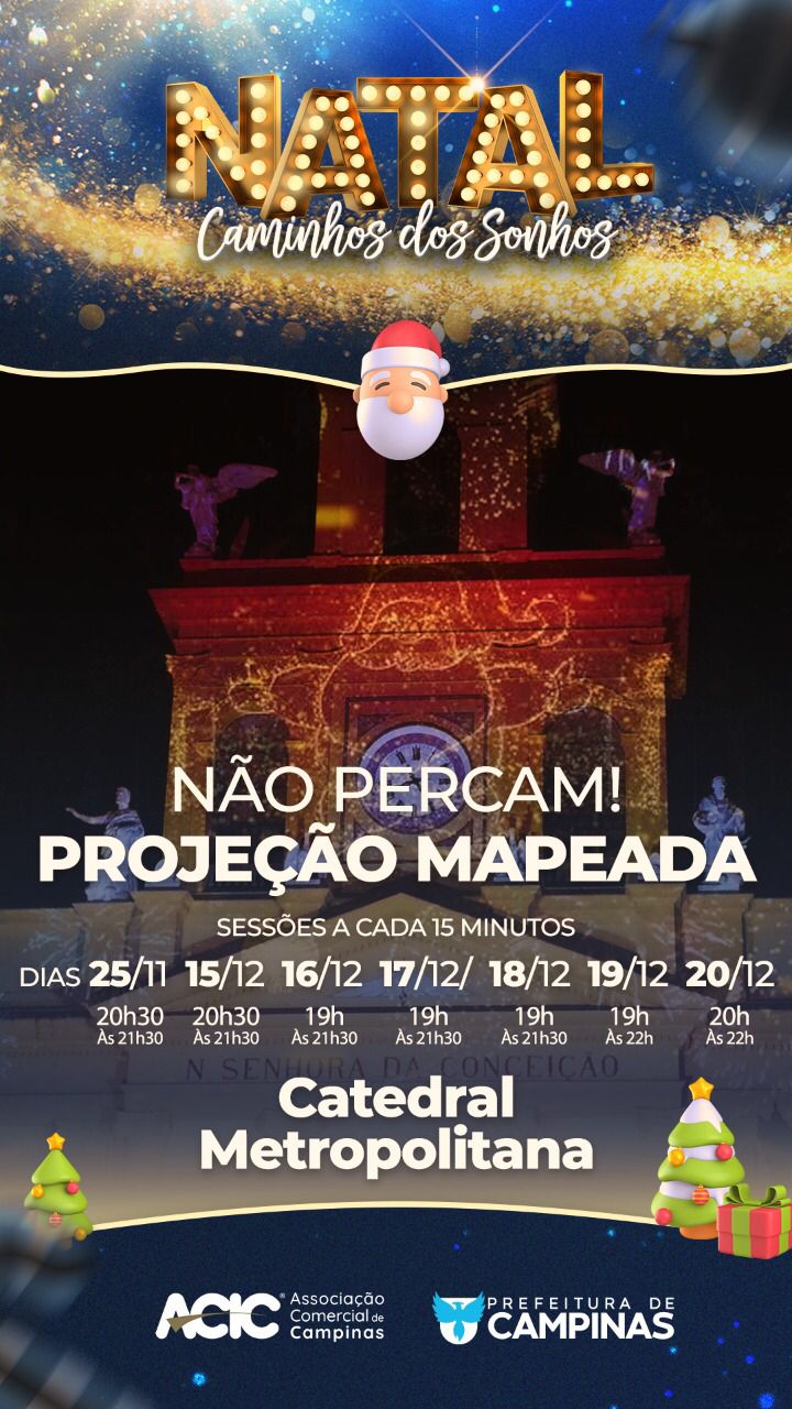 Catedral terá projeção natalina