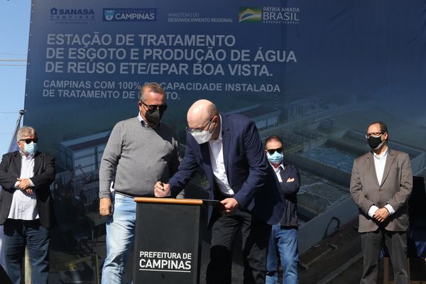 Também esteve presente secretário nacional de Saneamento, Pedro Maranhão: assinatura