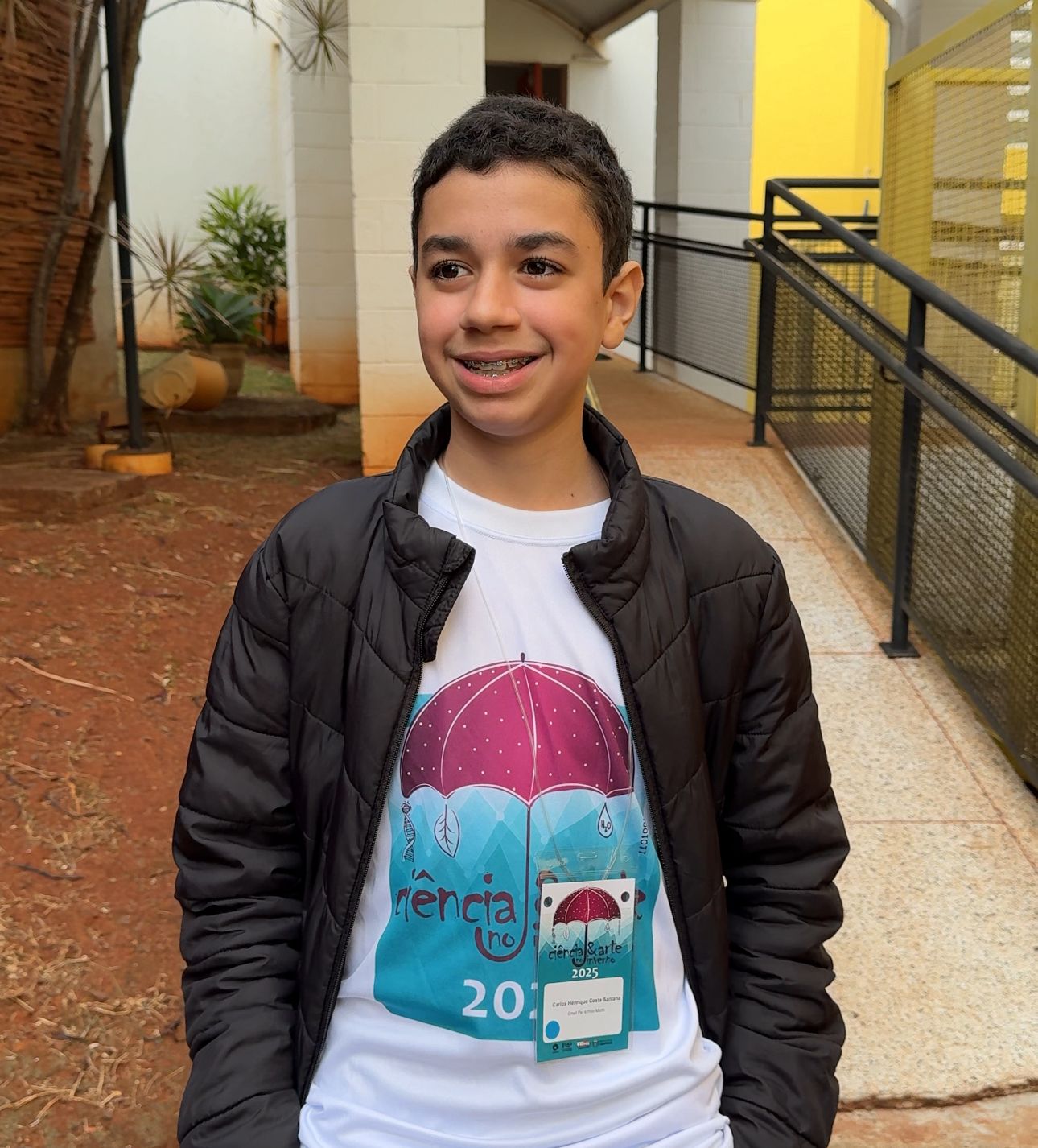 Divulgação Carlos Henrique está aproveitando o recesso escolar para participar do evento
