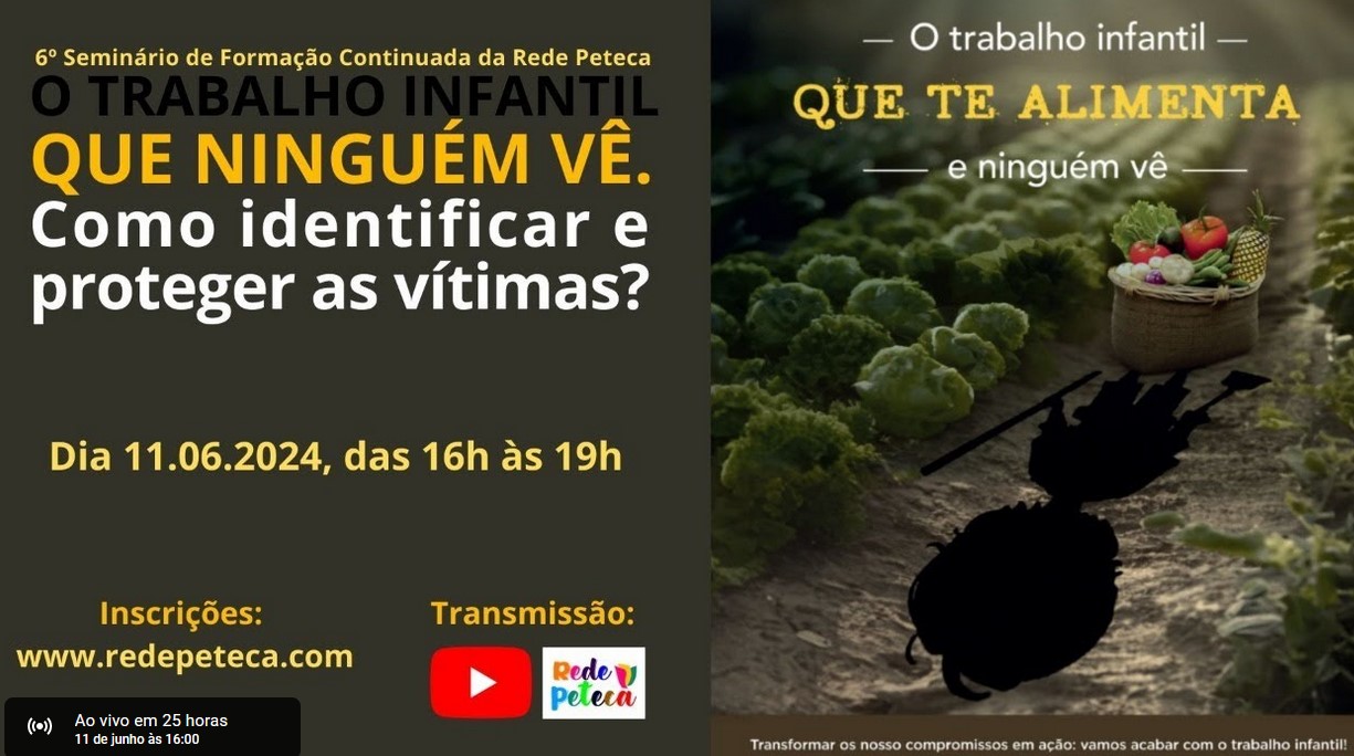 Evento será virtual e transmitido pelo YouTube 