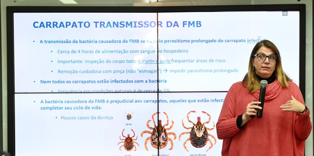 Andrea von Zuben ministra a capacitação, que, nesta quinta-feira, abordou a febre maculosa