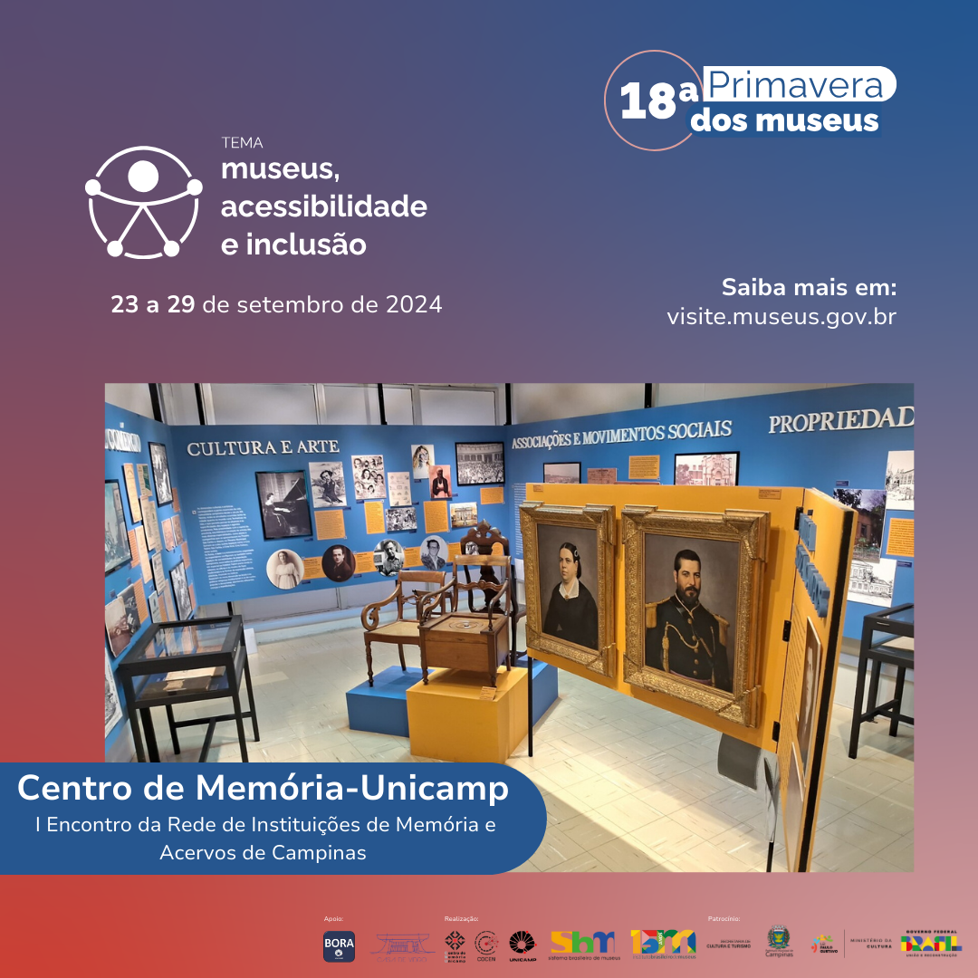 Cartaz do Encontro da Rede de Instituições de Memória e Acervos de Campinas