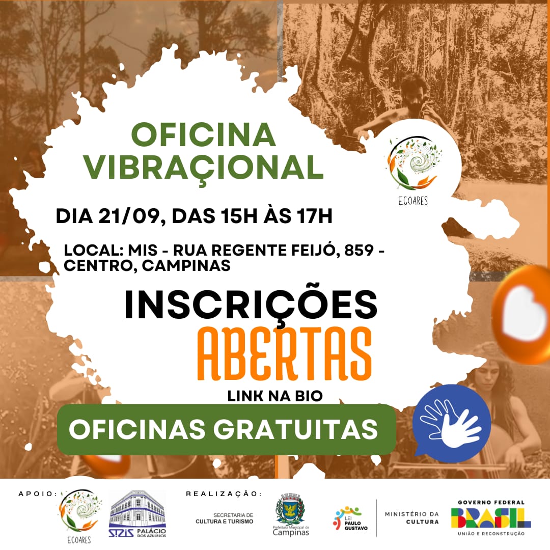 Oficina será realizada das 15 às 17h e inscrições devem ser feitas antecipadamente