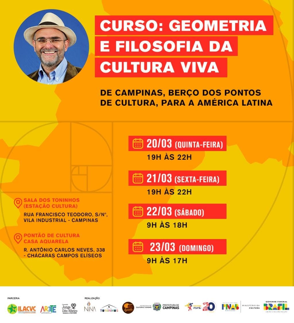 A programação é voltada para agentes culturais, produtores, gestores públicos e privados, pesquisadores e articuladores culturais