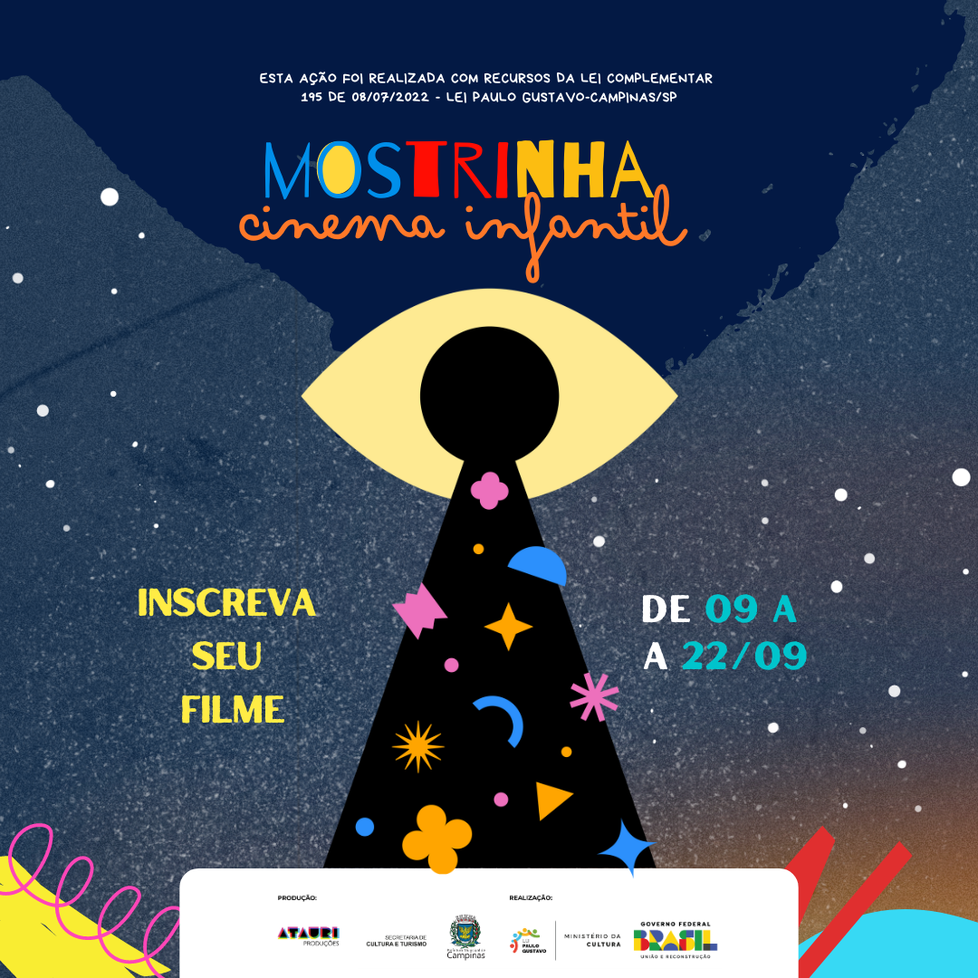 As inscrições de filmes para a Mostrinha devem ser feitas pelo link https://forms.gle/Nt9ENvb7AoSF3Siw9