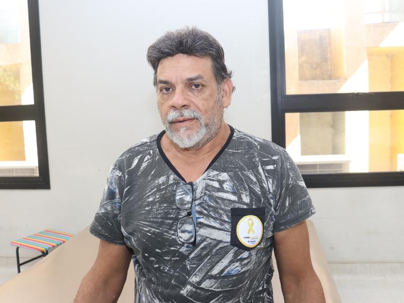 Francisco Feitoza, paciente do Centro de Reabilitação, dividiu sua história com  grupo
