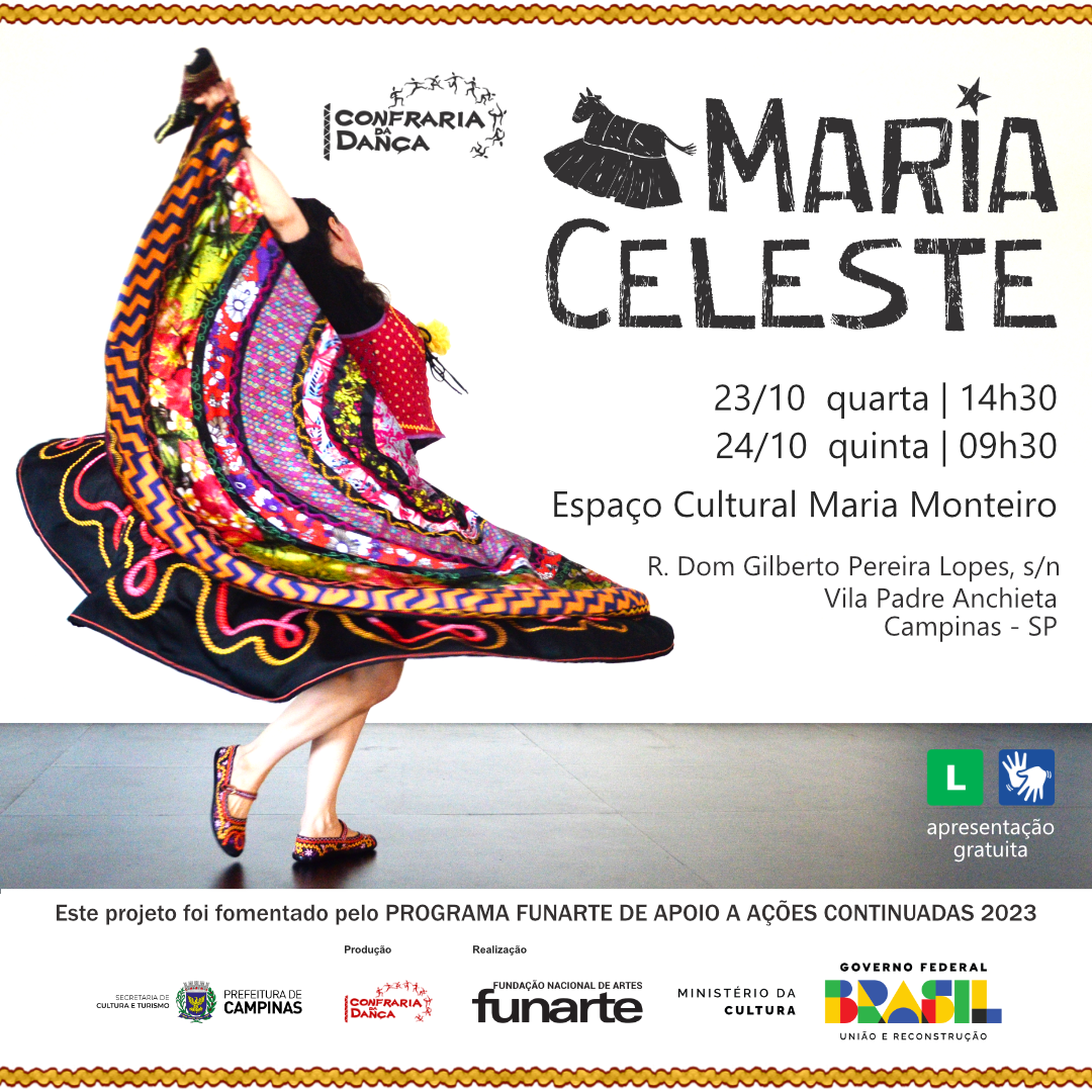 Cartaz do espetáculo "Maria Celeste": estreia nesta sexta-feira, 4 de outubro