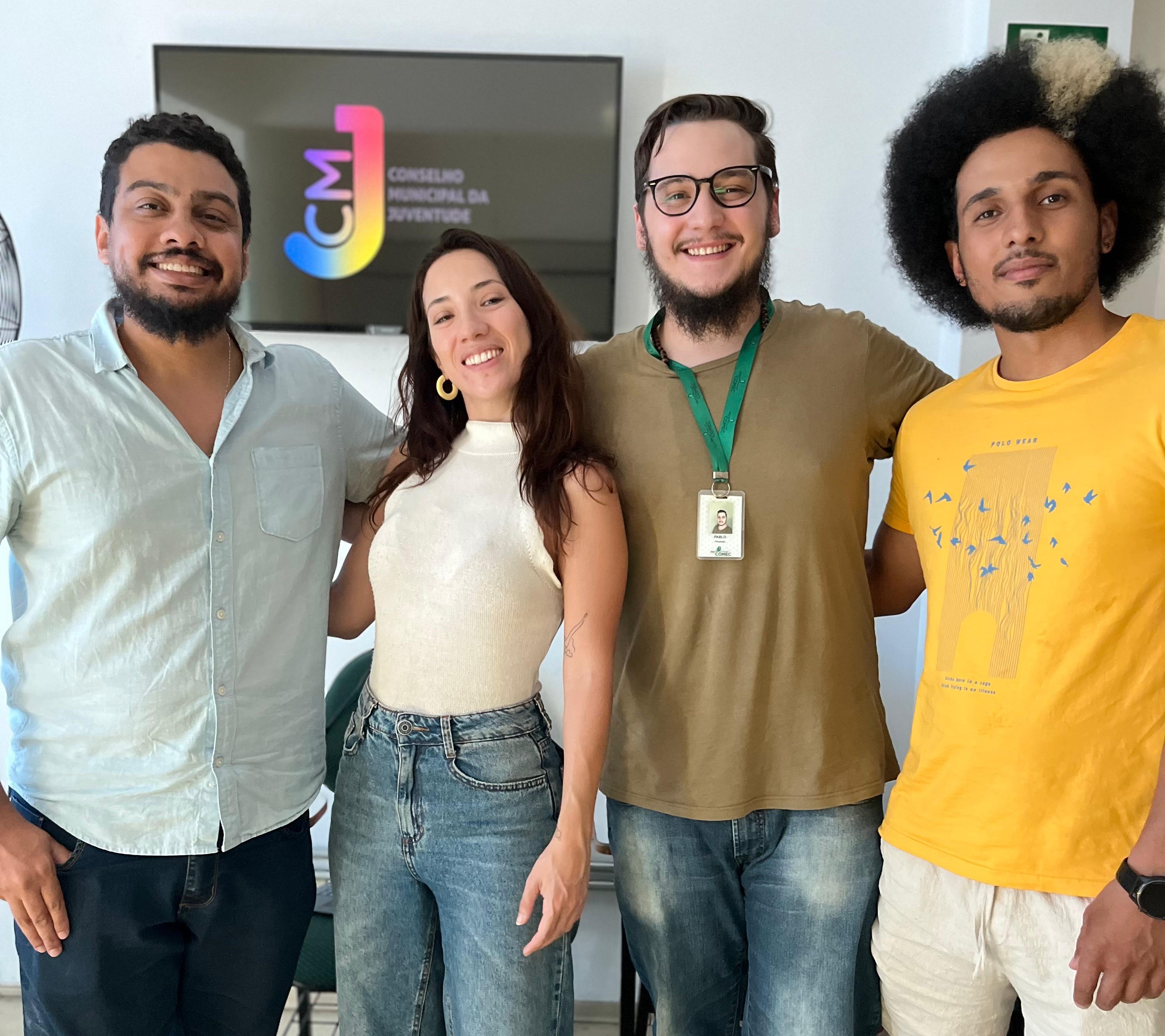 Nova diretoria do Conselho (da esquerda para a direita): Felipe, Natália, Pablo e Victor