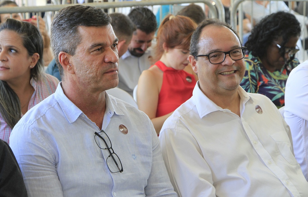 O presidente da Sanasa,  Manuelito Magalhães Júnior, enfatizou a importância da obra durante evento