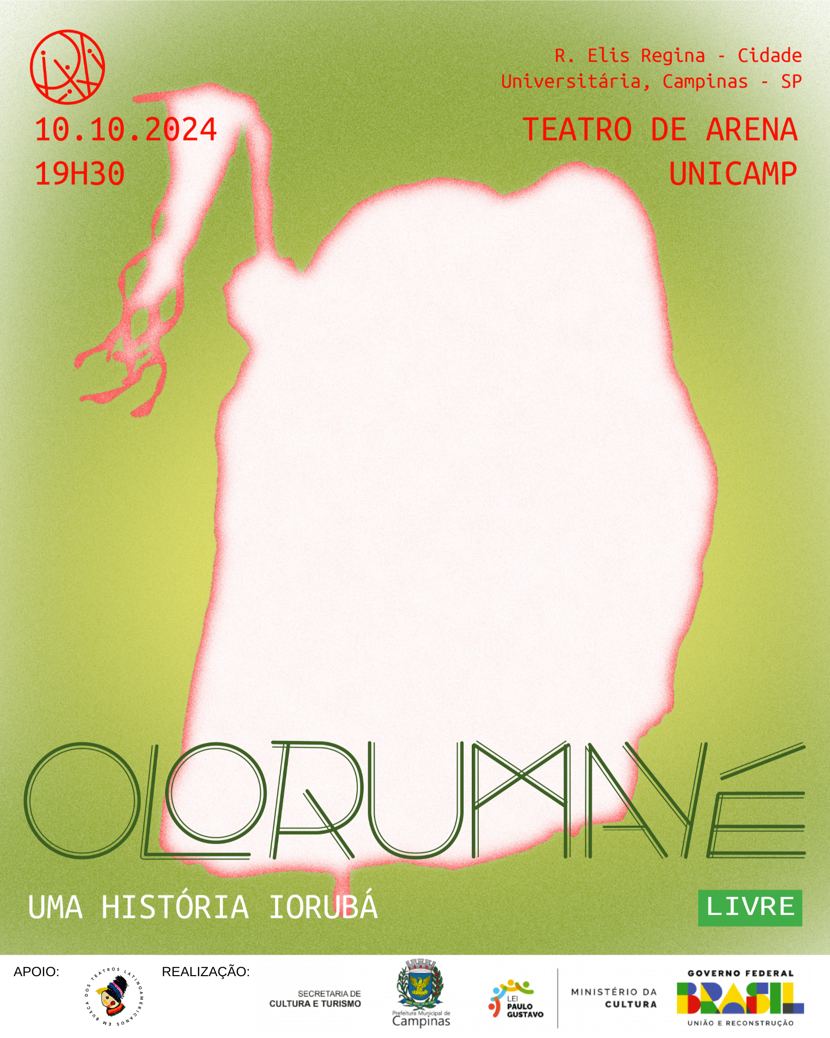Cartaz do espetáculo "OlorumAyé"