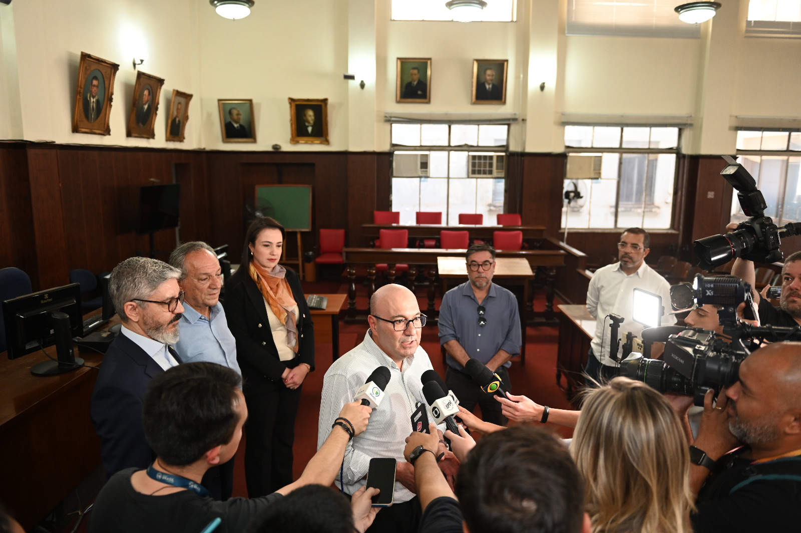 Imprensa acompanhou a visita ao Palácio da Justiça