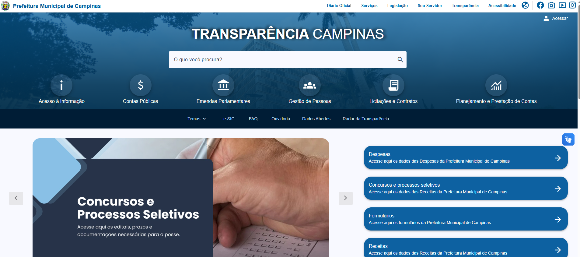 Divulgação Fortalecimento da cidadania e do controle social: novo portal representa um avanço importante na forma como a Prefeitura se comunica com a população