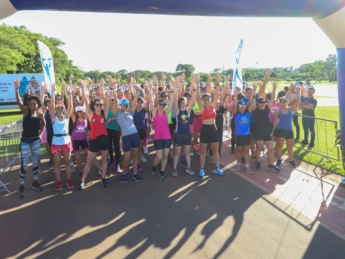 Largada da corrida Girl Power do ano passado: percurso da corrida de 10k é igual a de 5k, porém com duas voltas 