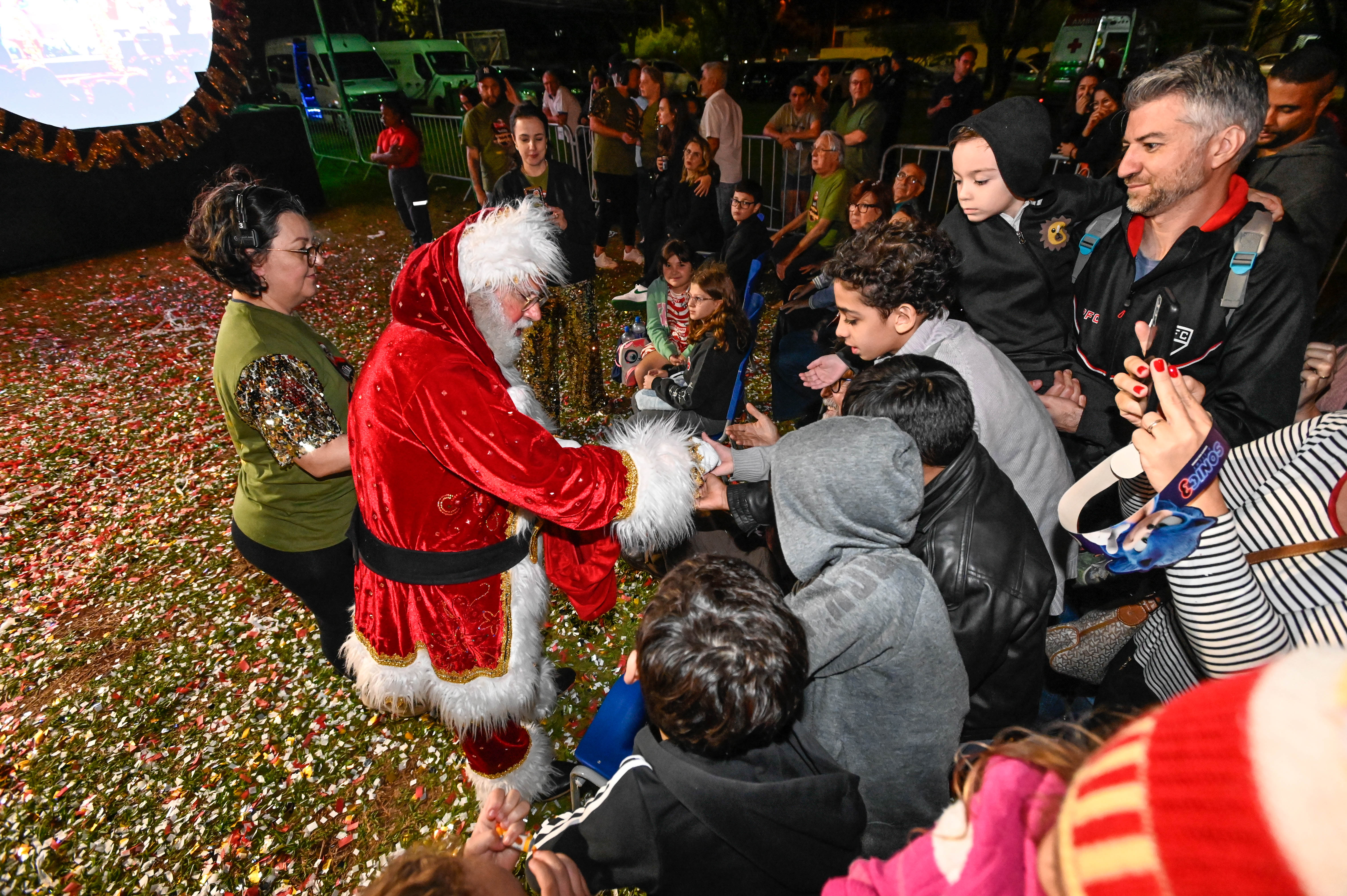 Papai Noel, o personagem mais aguardado da noite