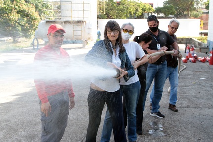 Prática abrangeu combate a incêndio 